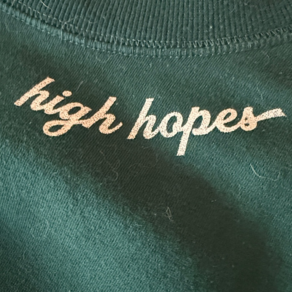 Green Old Navy Sweatshirt with “High Hopes” Text - Picture 4 of 5